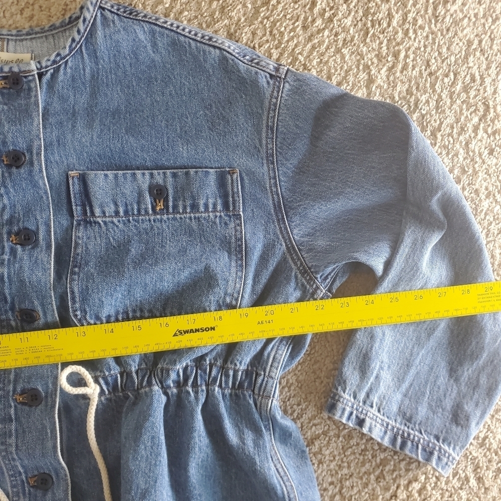 Madewell Denim Claremont Drawstring Jacket Saybrook Wash Medium - Picture 7 of 13